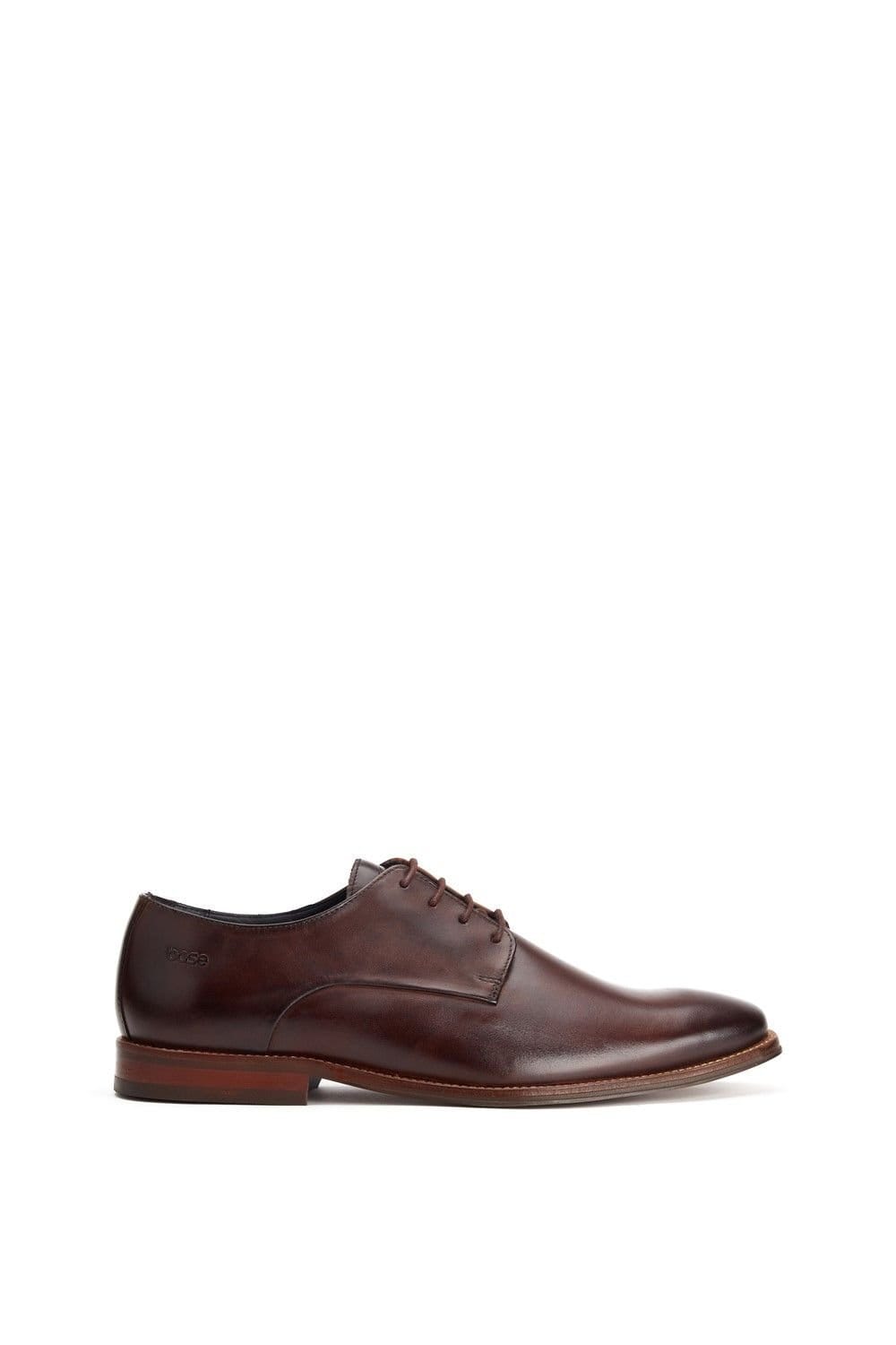 Base London Base London Men's Marley Plain Toe Derby Shoe in Brown - 4
