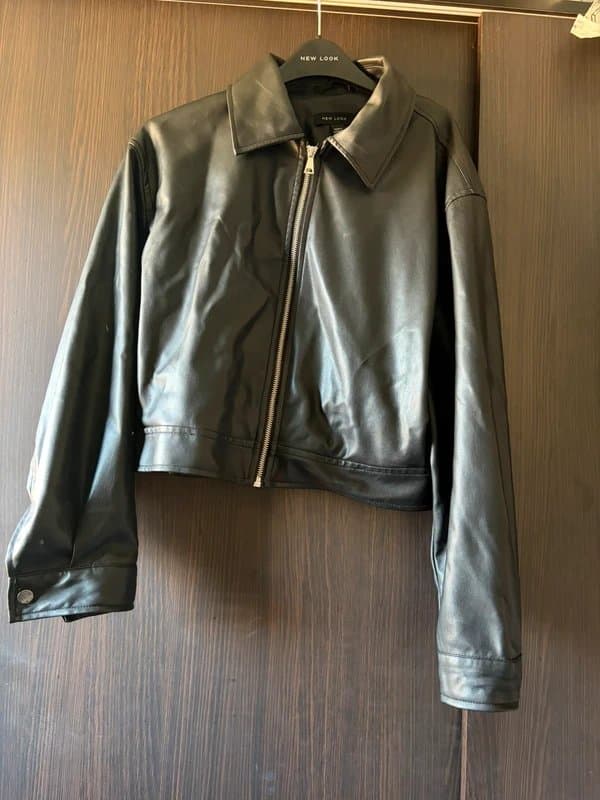 New Look Cropped leather  jacket