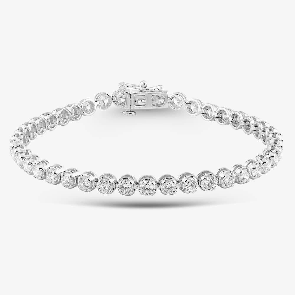 T.H.Baker T.H.Baker 9ct White Gold Diamond Tennis Bracelet
