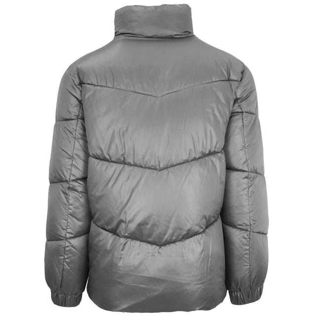 Plein Sport Plein Sport Men's Bold Vertical Logo Shiny Padded Grey Jacket - 2