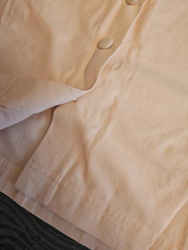 Corset Story Corset Story Baby Pink Cotton Buttoned Up Short Mini Skirt Size 14 UK