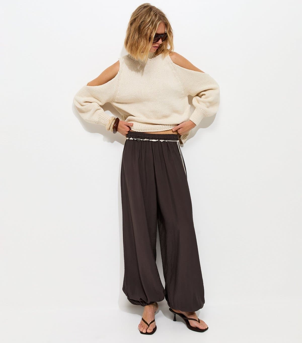 New Look New Look Dark Brown Cuffed Leg Trousers