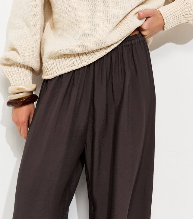 New Look Women's Dark Brown Cuffed Leg Trousers New Look - 3