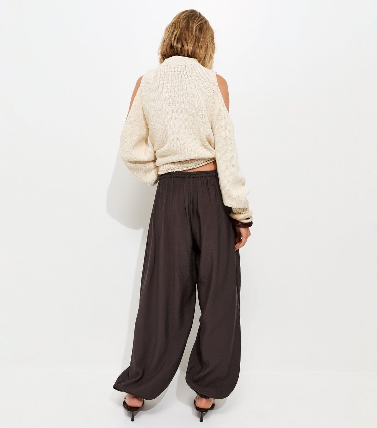 New Look Women's Dark Brown Cuffed Leg Trousers New Look - 4