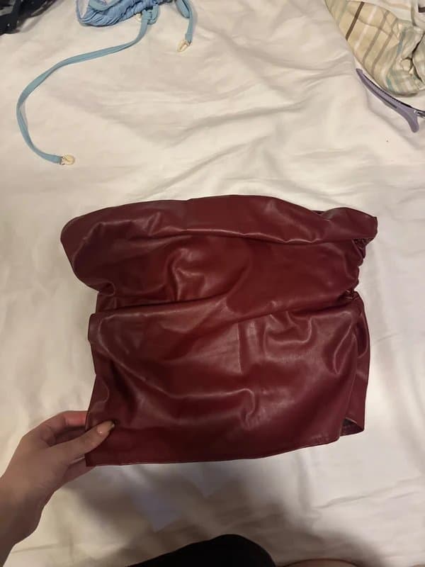 ASOS leather tube top