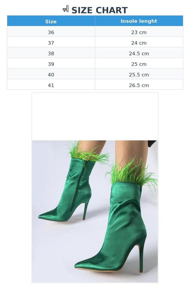 Love Lace Love Lace Women's Selvena Feather Trim Ankle Boots with Insulated High Heel in Green - 3