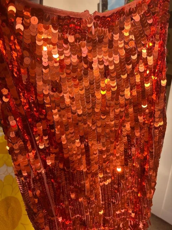 ASOS ASOS luxe sequin midi skirt in copper