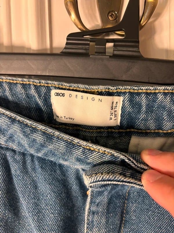 ASOS Design ASOS Design Vintage Pleated Tapered Jeans W26 Blue Denim