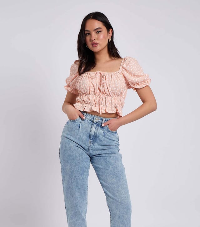 Urban Bliss Women's Pink Gingham Floral Print Top Urban Bliss New Look - 2