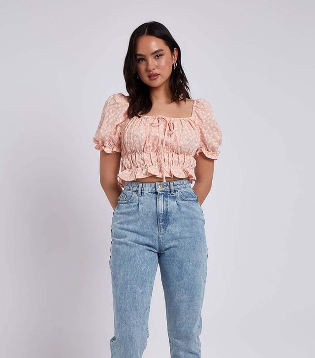 Urban Bliss Women's Pink Gingham Floral Print Top Urban Bliss New Look - 3
