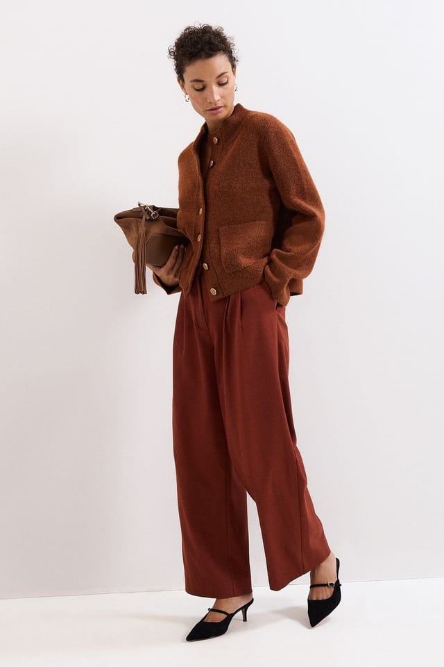 Phase Eight Phase Eight Women's Clara Knitted Jacket in Walnut - 3