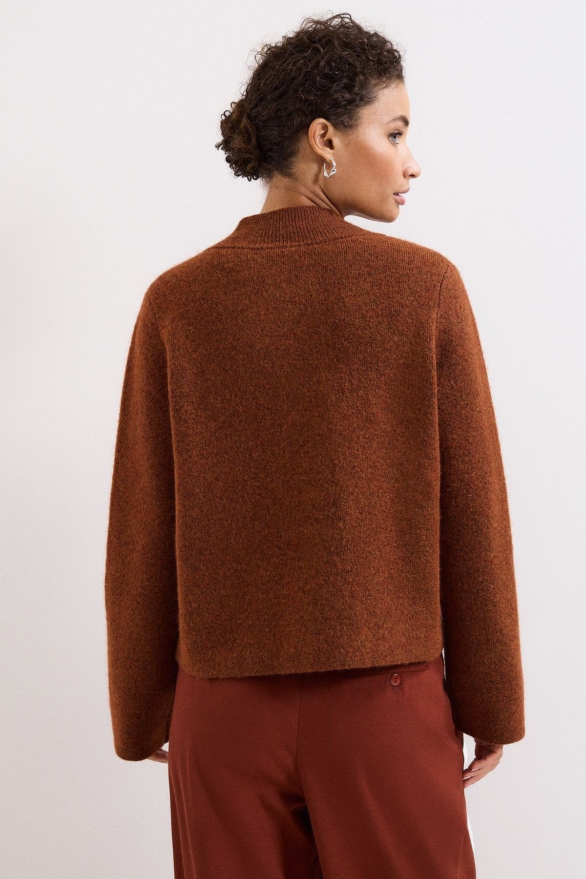 Phase Eight Phase Eight Women's Clara Knitted Jacket in Walnut - 4