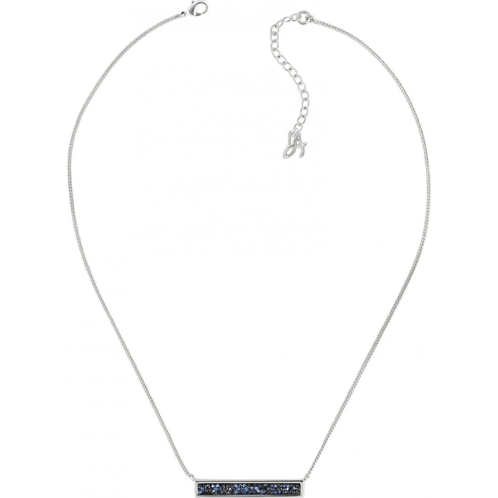 Adore Adore Silver Blue Crystal Necklace