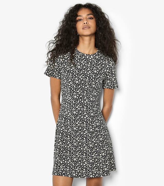 Apricot Women's Black Ponti Print Mini Dress Apricot New Look - 2