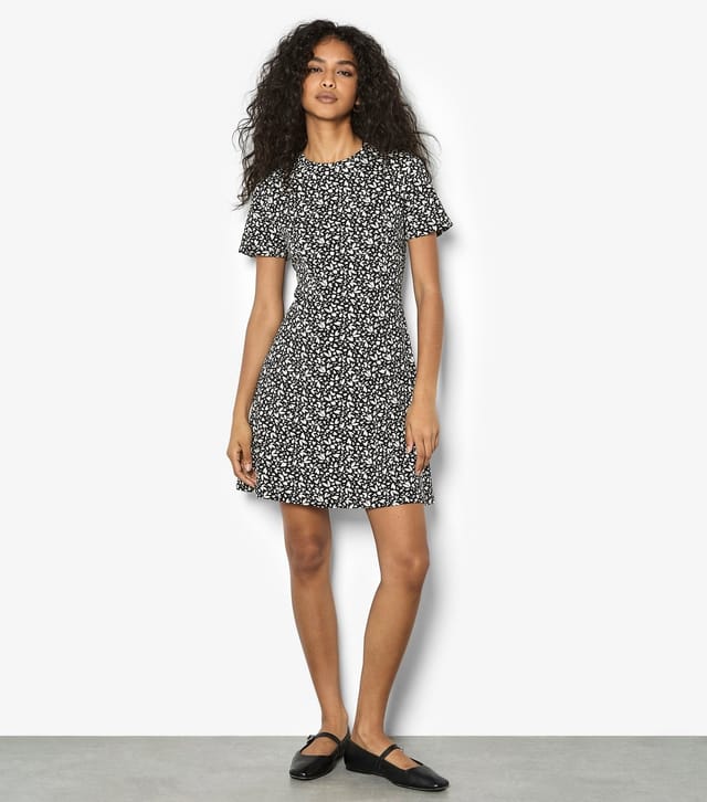 Apricot Women's Black Ponti Print Mini Dress Apricot New Look - 3