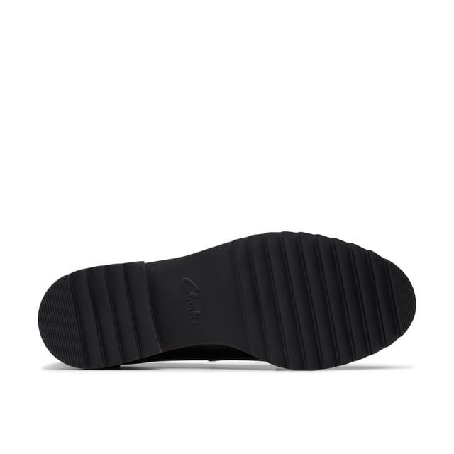 Clarks Clarks Women's Griffin Milly 2 Black Leather Loafers, Slip Ons - 3