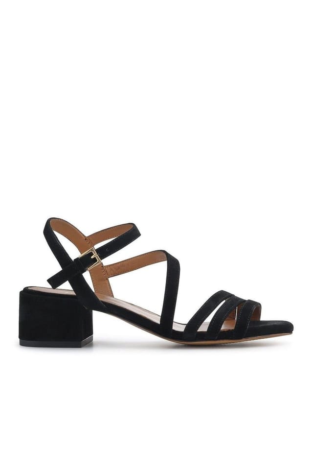 Jones Bootmaker Jones Bootmaker Women's Ginette Wide-Fit Leather Sandals in Black - 2