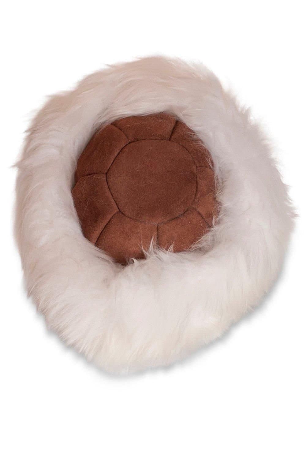 Nordvek Nordvek Women's Classic Cossack Style Sheepskin Hat in Tan