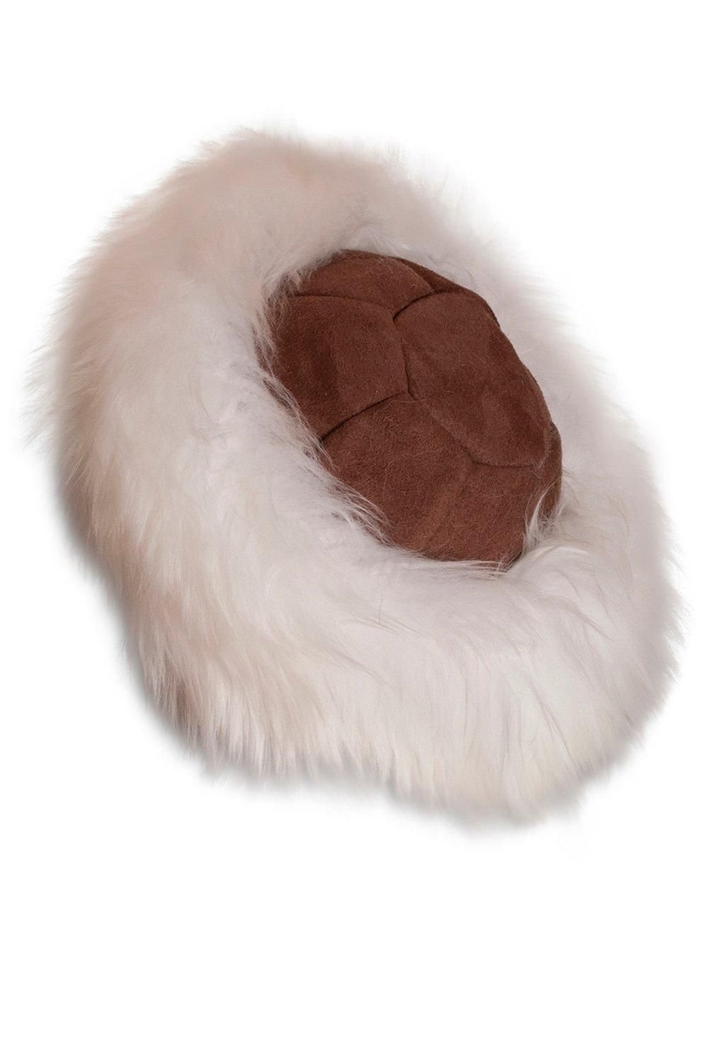 Nordvek Nordvek Women's Classic Cossack Style Sheepskin Hat in Tan - 2