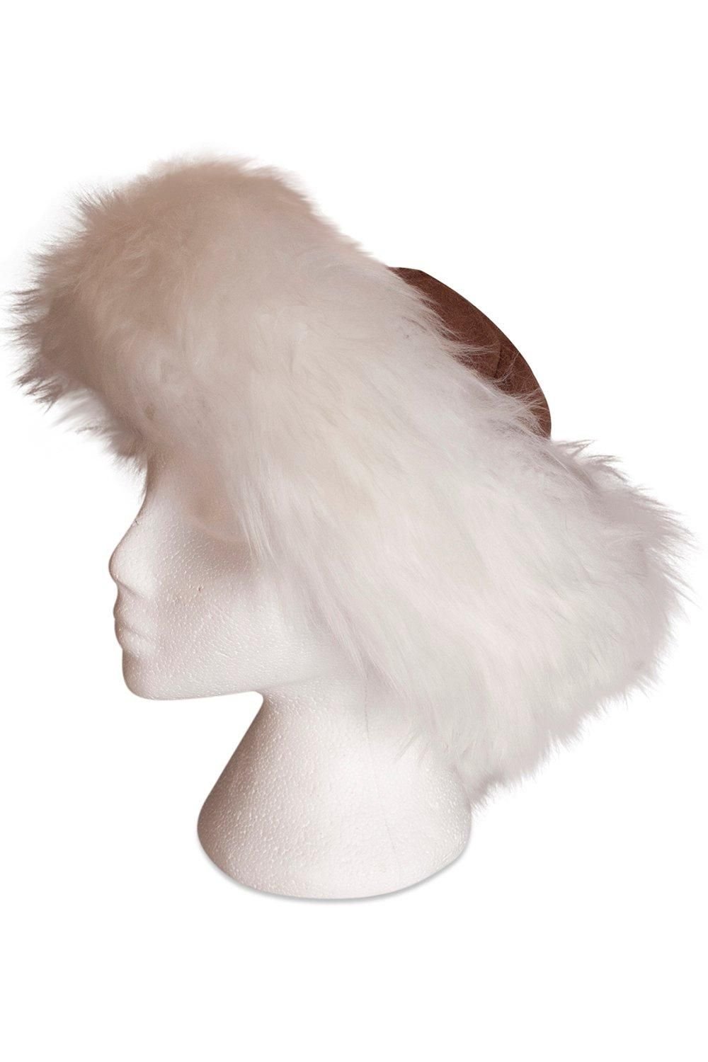 Nordvek Nordvek Women's Classic Cossack Style Sheepskin Hat in Tan - 3
