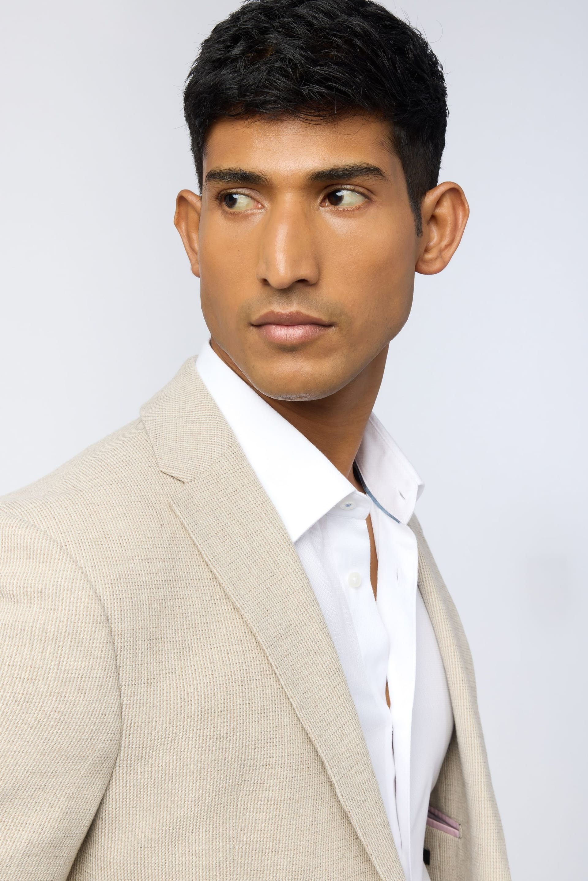 Ted Baker Ted Baker Men's Monro Slim Fit Puppytooth Jacket in Nude - 4