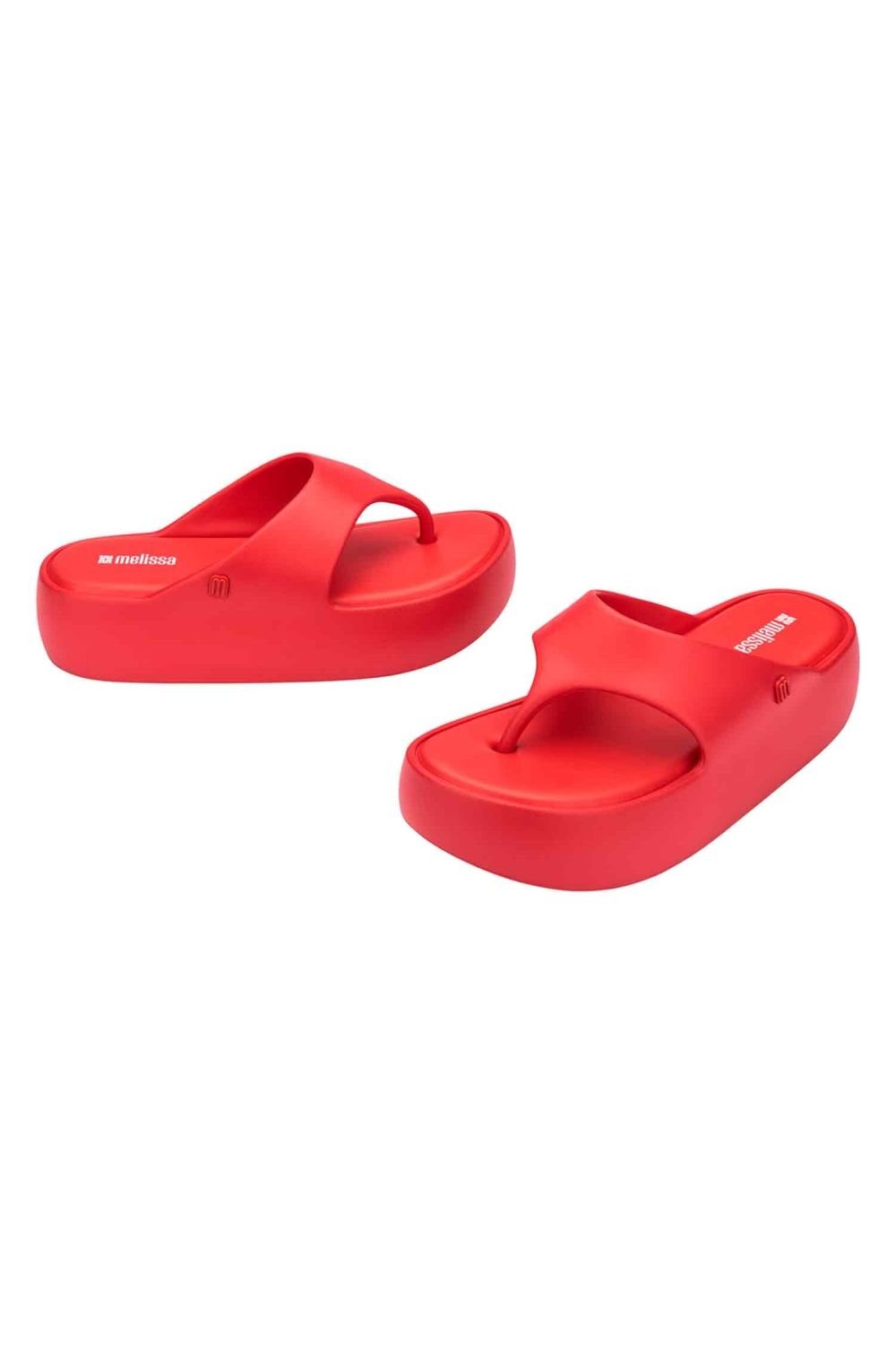 Melissa Shoes Melissa Shoes Women's Free Platform Thong Jelly Sliders in Red - 2