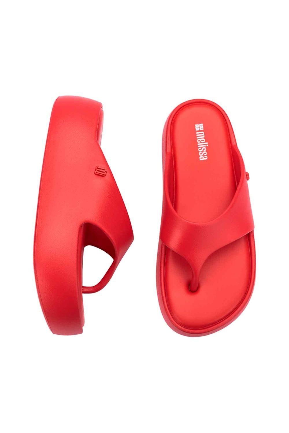 Melissa Shoes Melissa Shoes Women's Free Platform Thong Jelly Sliders in Red - 3