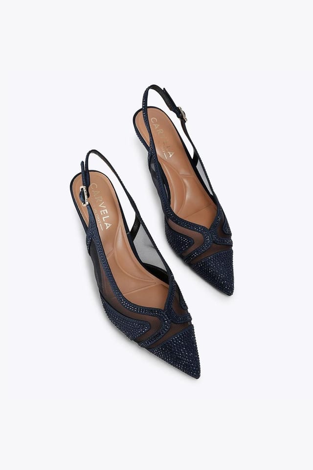 Carvela Carvela Women's 'Fantastico Sling' Heels in Navy - 2