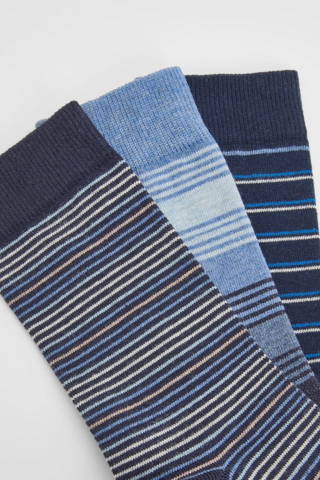 Maine Maine Men's Multi 3 Pack Striped Socks - 2