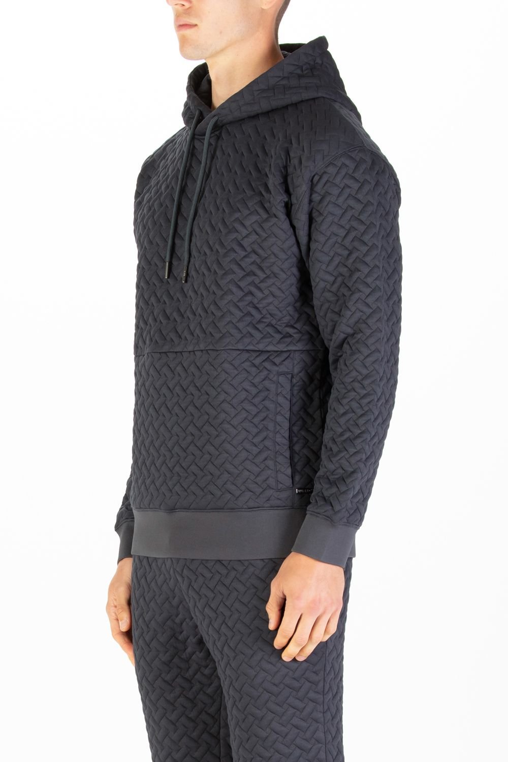 Luke 1977 Luke 1977 Men's Melrose Texture Overhead Hoodie in Charcoal - 3