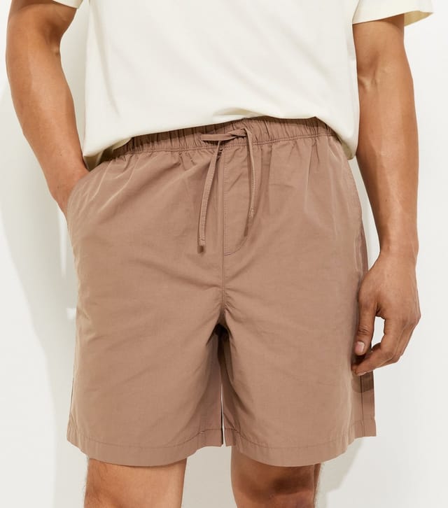 New Look Men's Brown Relaxed Pull On Shorts New Look - 3