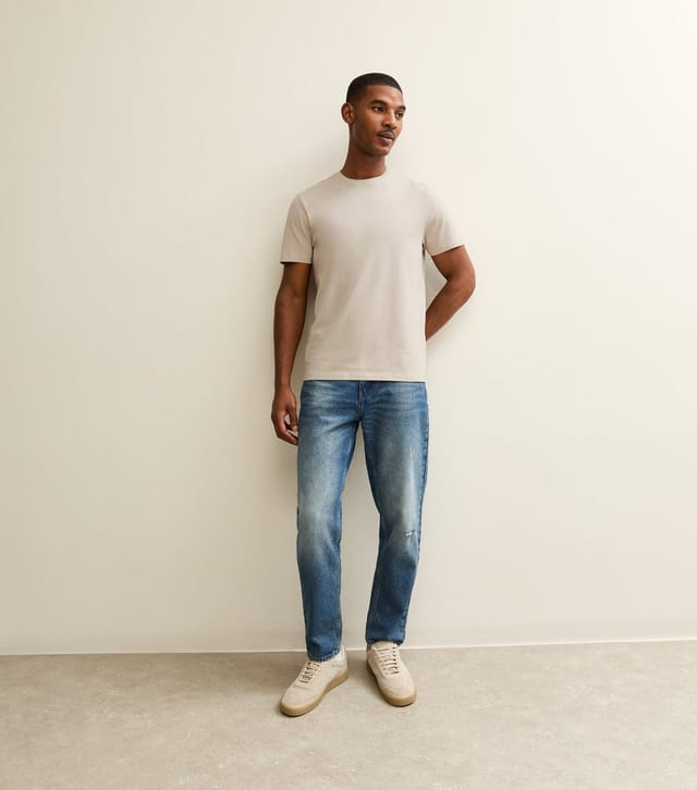 New Look Men's Stone Regular Crew Neck Jersey T-Shirt New Look - 3