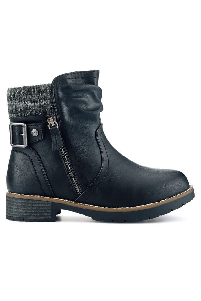Easyfit Easyfit Women's Extra-Wide Knitted Cuff Boots in Black - 2