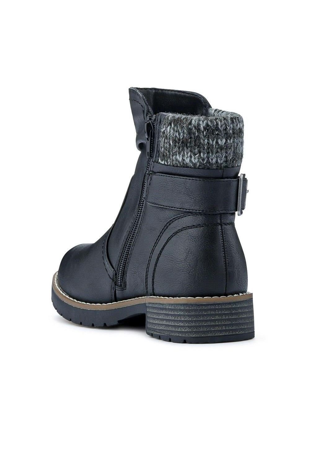 Easyfit Easyfit Women's Extra-Wide Knitted Cuff Boots in Black - 3