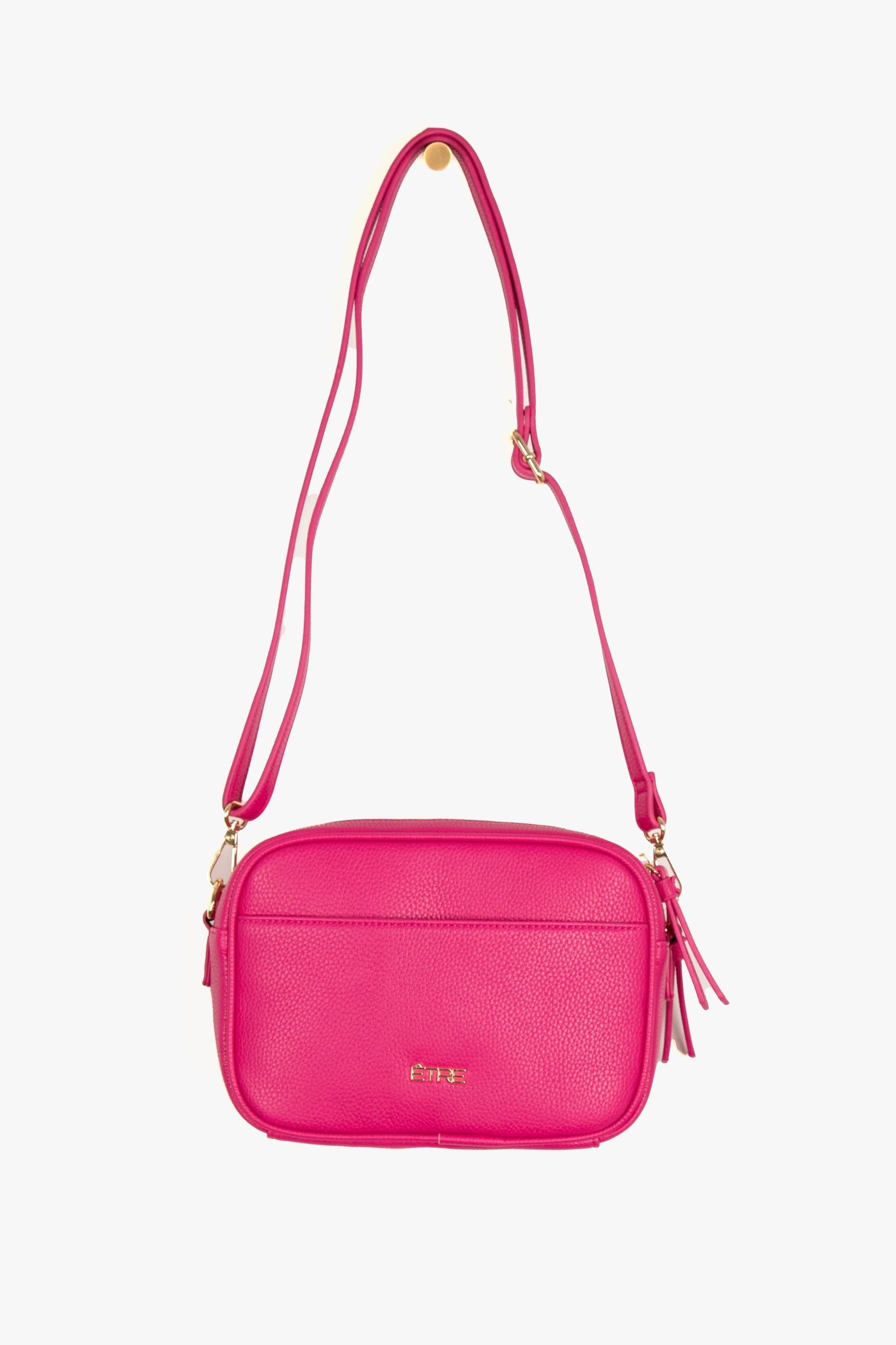 Etre Etre Fuchsia Pink Crossbody Bag - Pebbled Faux Leather