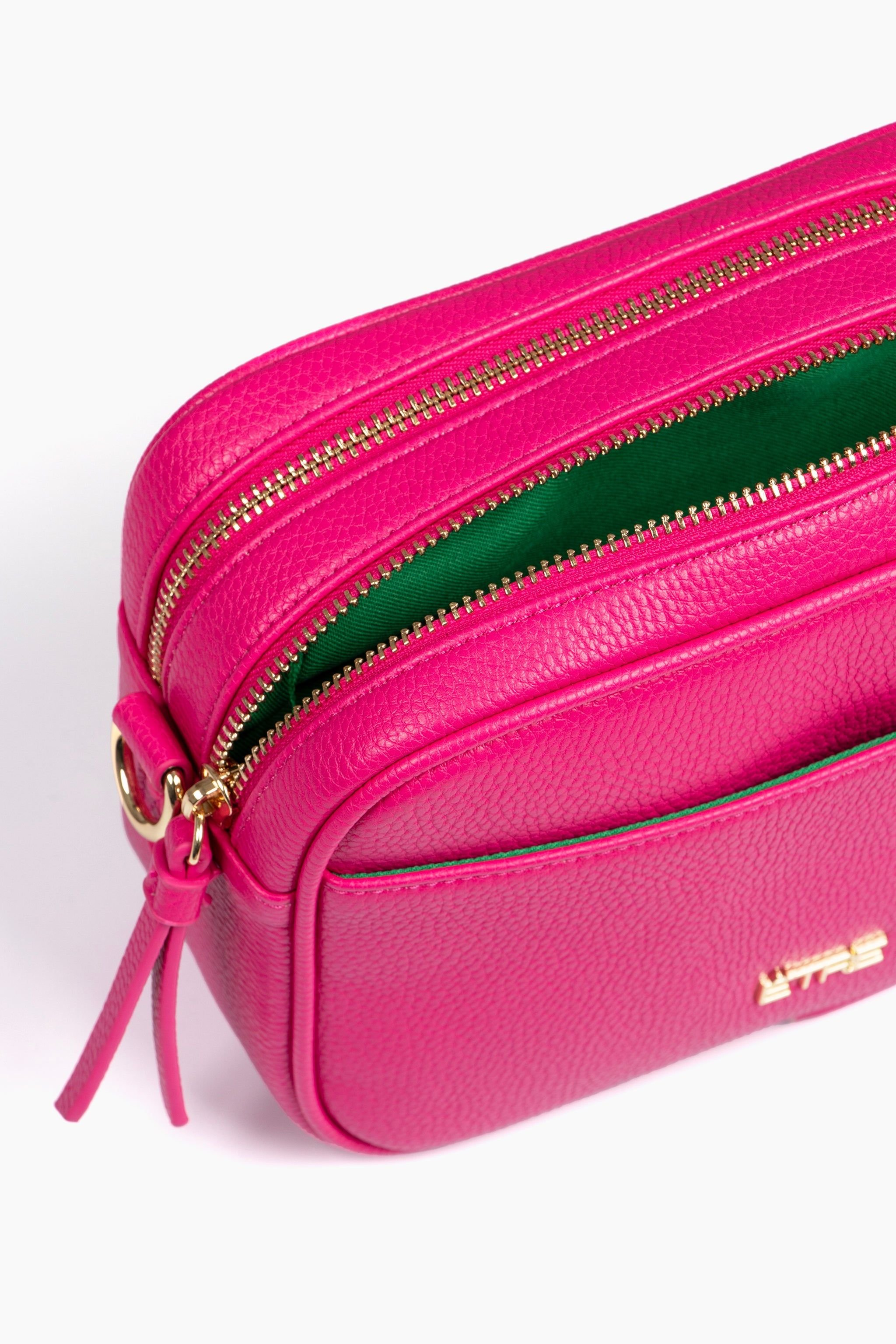 Etre Etre Women's Willa Crossbody Bag - Fuchsia, Pebbled Faux Leather in Fuchsia - 2