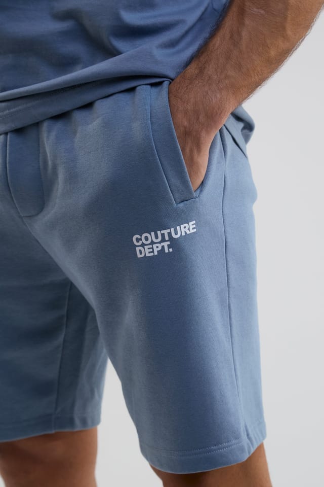 BCouture BCouture Men's Shorts & T-Shirt Set in Blue - 3