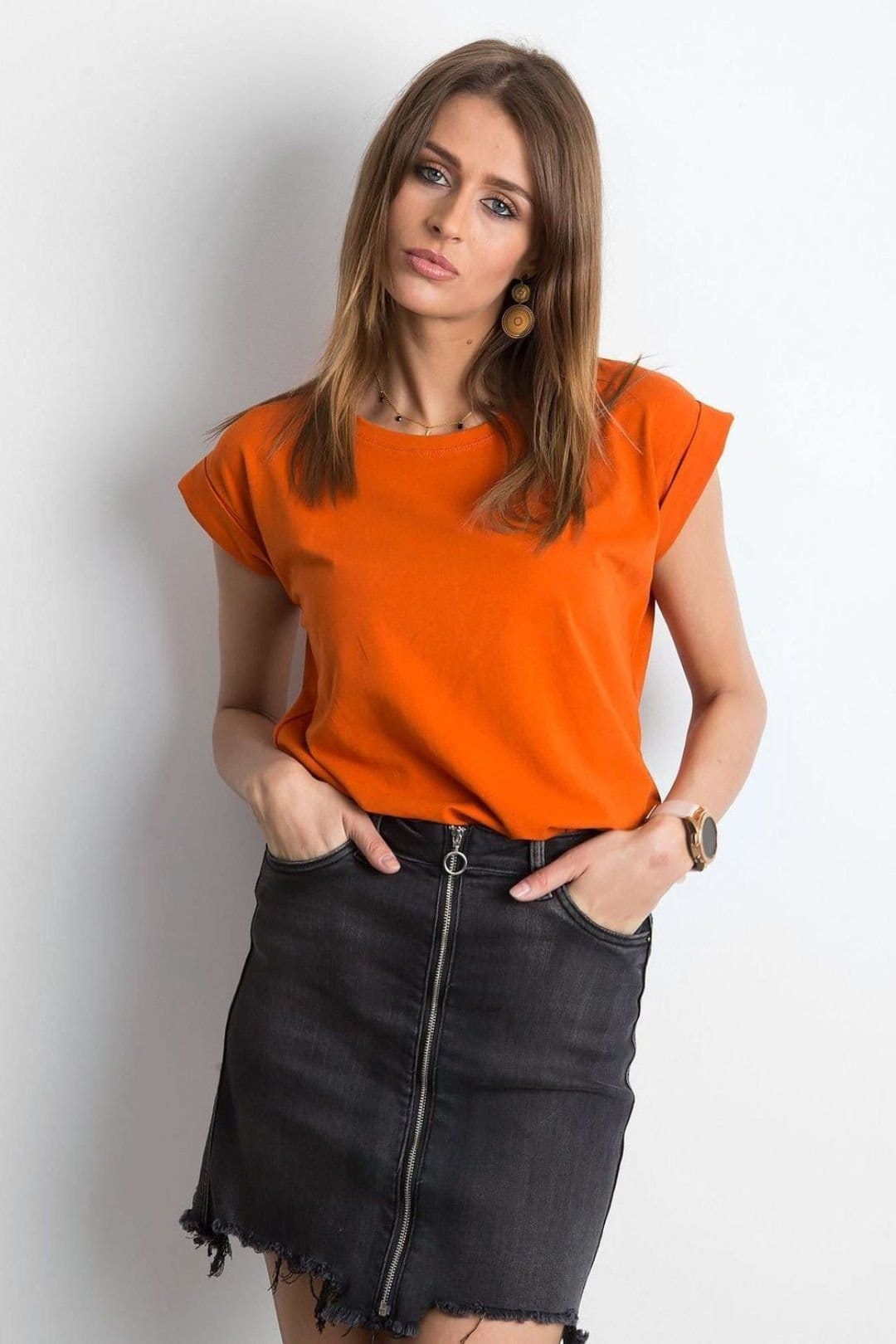 Love Lace Orange Everyday T-Shirt in XL