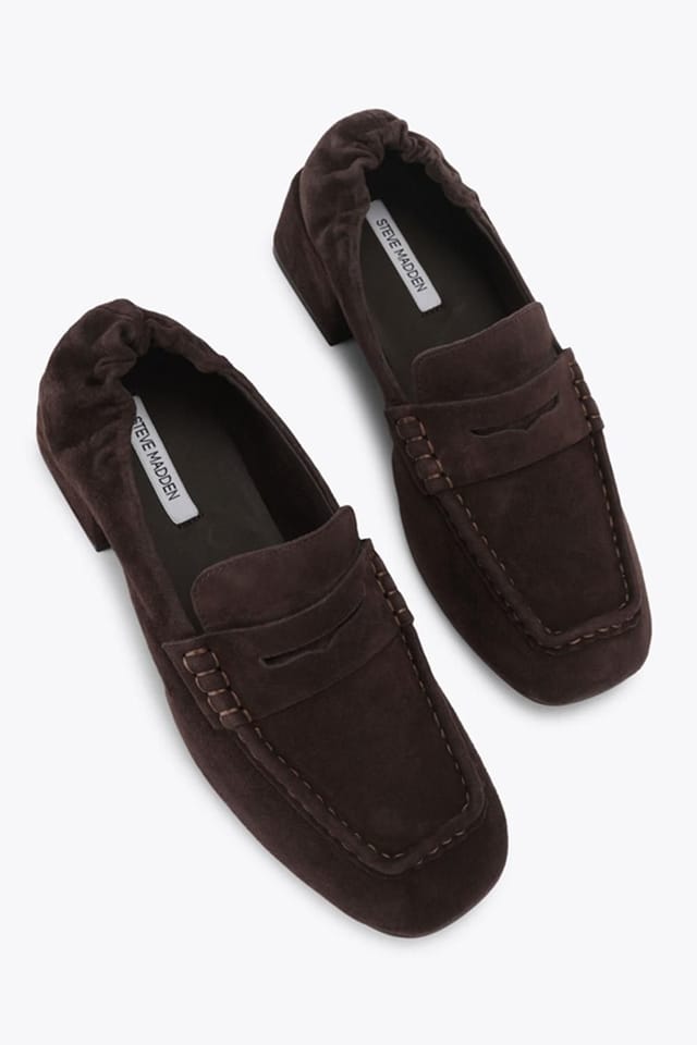 Steve Madden STEVE MADDEN Women's 'Estee Dark Brown Leather' Leather Flats - 2