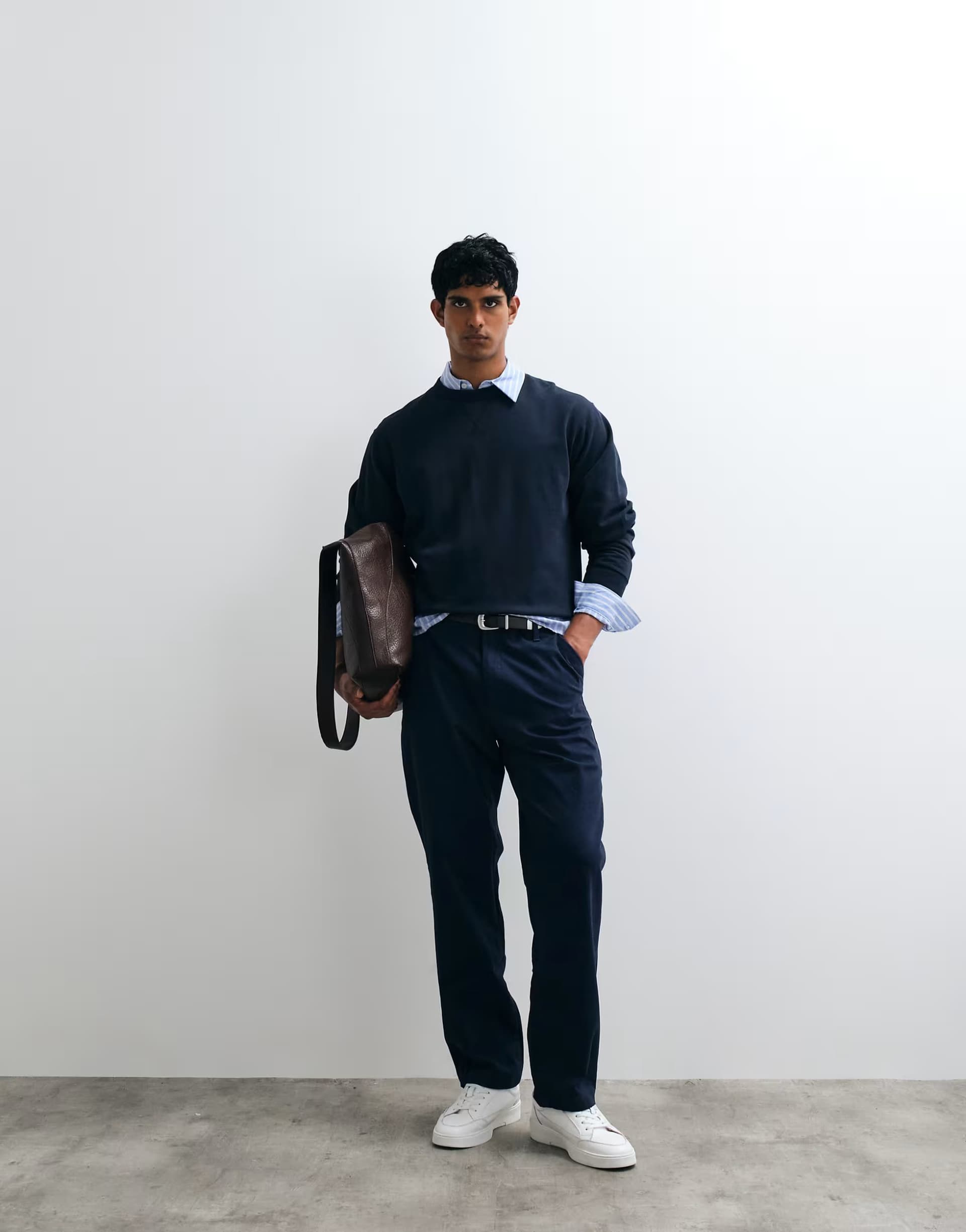 ASOS ASOS Navy Straight Chinos