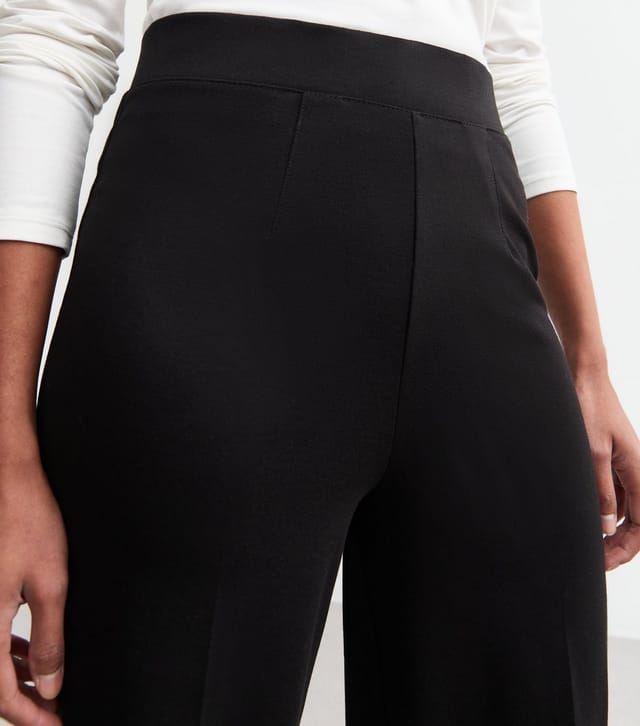 New Look Women's Black Wide Leg Jersey Trousers New Look - 2