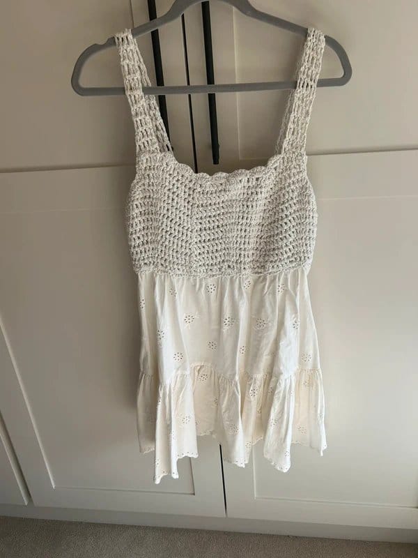 ASOS Cream Crochet Dress Size 10