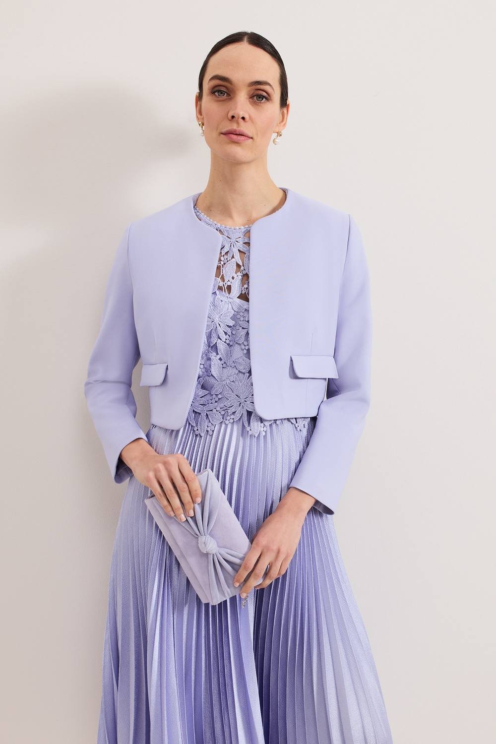 Phase Eight Phase Eight Women's Emma Cropped Tailored Jacket in Pale Lilac - 3