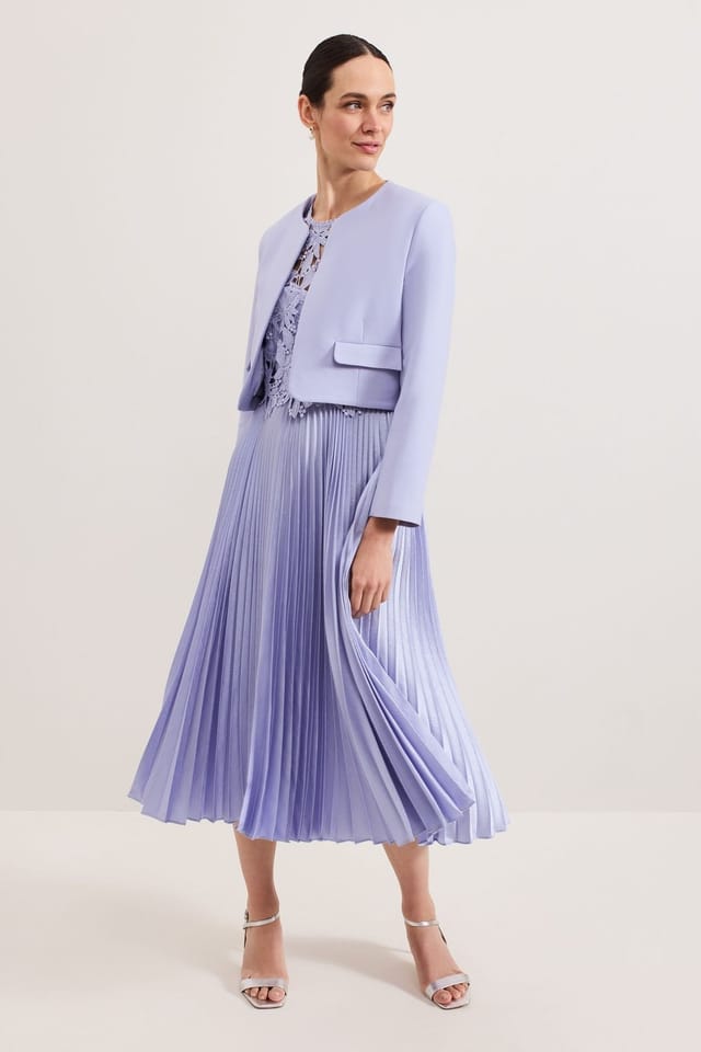 Phase Eight Phase Eight Women's Emma Cropped Tailored Jacket in Pale Lilac - 3