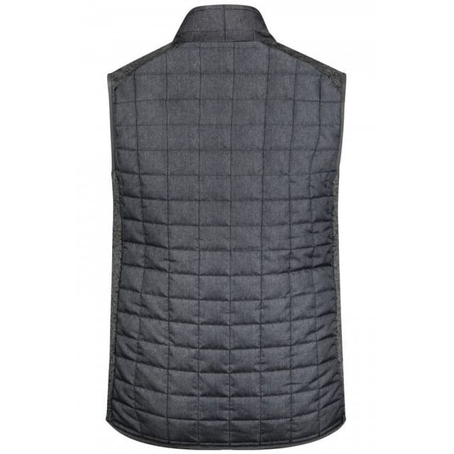 James and Nicholson James and Nicholson Men's Knitted Hybrid Gilet in Grey - 2