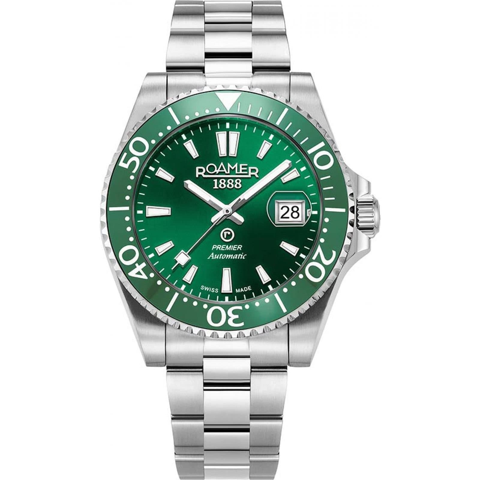 Roamer Roamer Men's 986983-41-75-20 Premier 42mm Automatic Watch in Silver