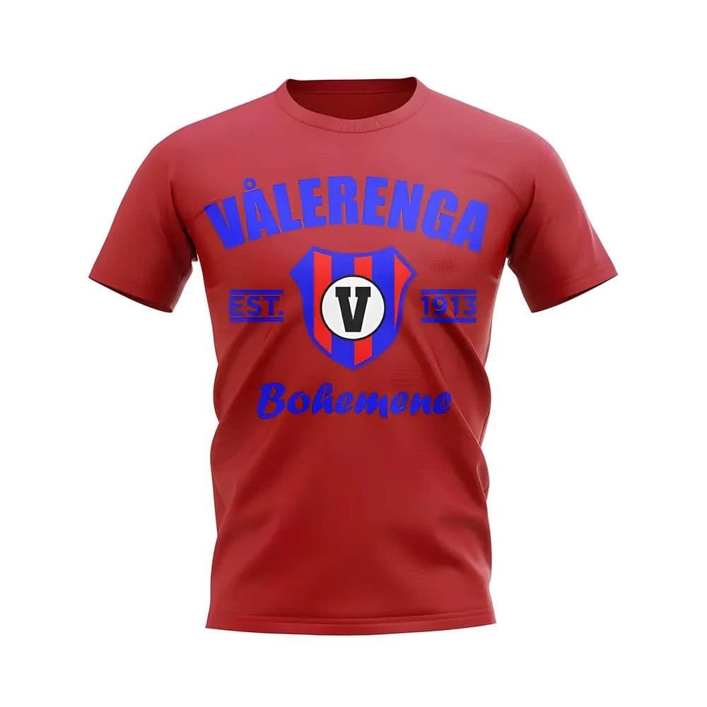 Valerenga Valerenga Men's Personalised Established Football T-Shirt in Red