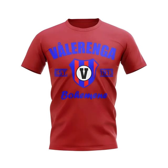 Valerenga Valerenga Men's Personalised Established Football T-Shirt in Red - 2