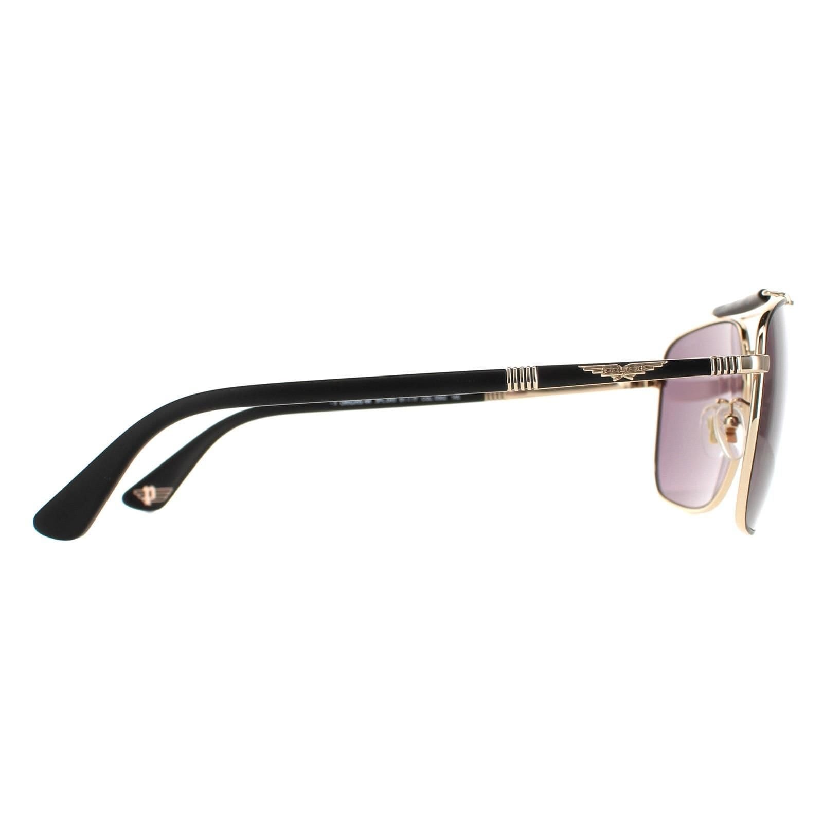 Police Police Men's Aviator Rose Gold Semi Matte Black Smoke SPLD43 Origins 44 - 4