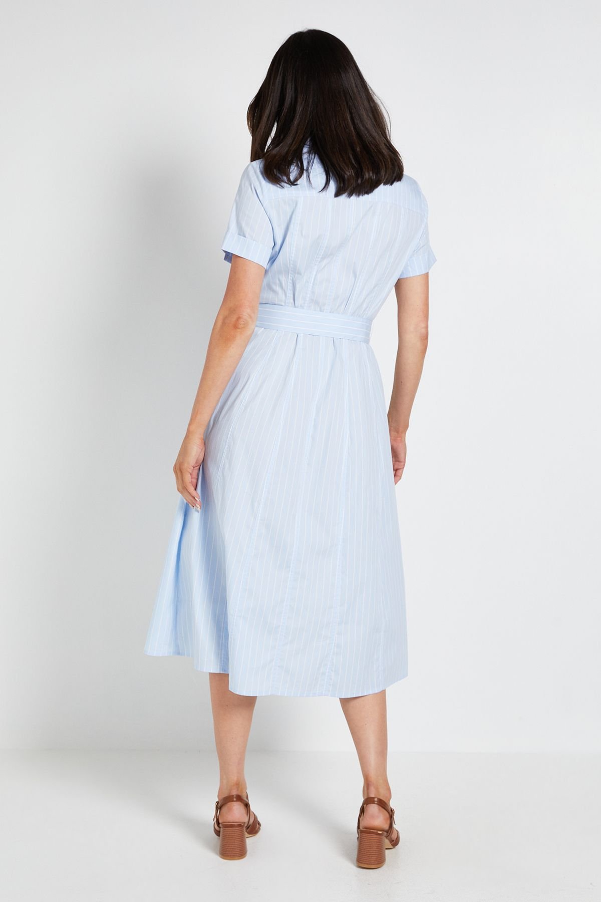 Wallis Wallis Women's Contrast Stripe Shirt Dress in Blue - 3